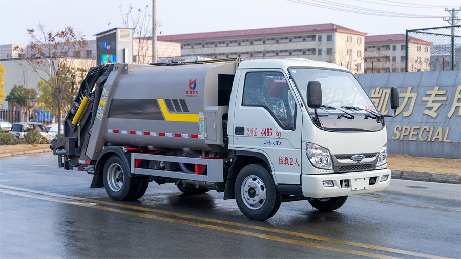 5.8方福田小卡藍(lán)牌壓縮垃圾車(chē) 凱力新款做工
